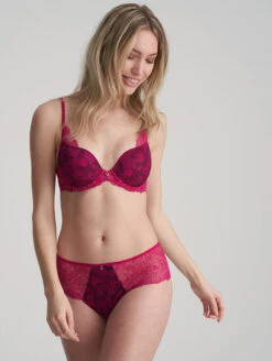 Marie Jo Anna Padded Heart Shaped Bra 13 Marie Jo Anna Padded Heart Shaped Bra -FOREVER YOUR LINGERIE 0102426PaddedHeartShapedBra0502420ShortsAmarenaRedFront