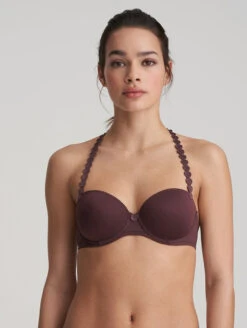 Marie Jo L'Aventure Tom Balcony Bra -FOREVER YOUR LINGERIE 0120829TomBraAubergineFrontHalterStraps