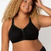 Curvy Couture Wire Free Bra -FOREVER YOUR LINGERIE 1010wirefreebrablackfront