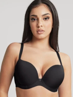 Cleo Faith Plunge Bra 10 Cleo Faith Plunge Bra -FOREVER YOUR LINGERIE 10666FaithPlungeBraBlackFront