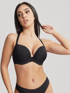 Cleo Faith Plunge Bra 13 Cleo Faith Plunge Bra -FOREVER YOUR LINGERIE 10666FaithPlungeBraBlackFront2