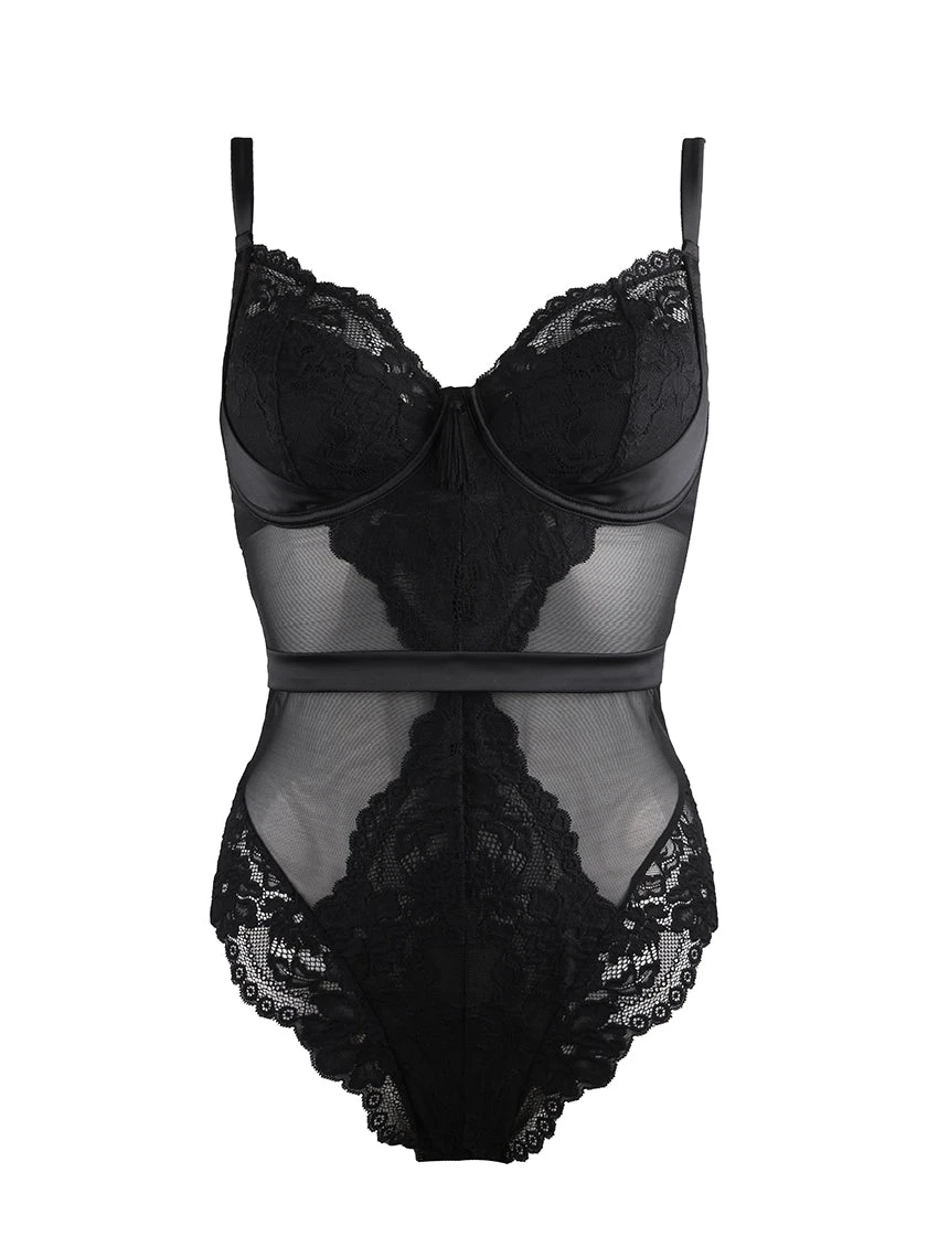 Pour Moi Satin Luxe Underwire Bodysuit 9 Pour Moi Satin Luxe Underwire Bodysuit - Image 7