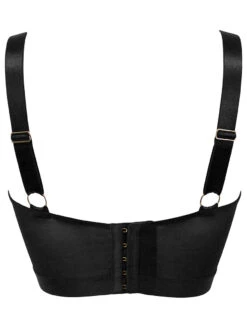 Pour Moi India Embroidery Underwire Bustier 15 Pour Moi India Embroidery Underwire Bustier -FOREVER YOUR LINGERIE 20339PourMoiIndiaUWBustierBlackCosmeticBackEditedCutOut