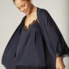 Simone Perele Satin Secrets Robe 1 Simone Perele Satin Secrets Robe -FOREVER YOUR LINGERIE 23H980SatinSecretsRobeFullMoonFront