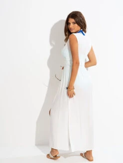 Pour Moi Crochet Maxi Wrap 9 Pour Moi Crochet Maxi Wrap -FOREVER YOUR LINGERIE 26839CrochetSleevelessMaxiDusterWhiteBackEdited