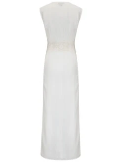 Pour Moi Crochet Maxi Wrap 11 Pour Moi Crochet Maxi Wrap -FOREVER YOUR LINGERIE 26839CrochetSleevelessMaxiDusterWhiteBackEditedCutOut