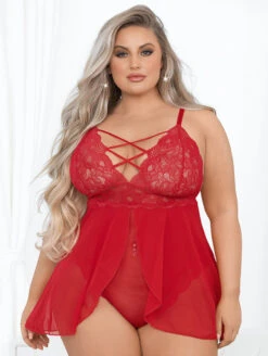 Escante Lattice Front Teddy 9 Escante Lattice Front Teddy -FOREVER YOUR LINGERIE 30442front