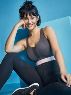 FOREVER YOUR LINGERIE 18 FOREVER YOUR LINGERIE -FOREVER YOUR LINGERIE 5022UltraPerformSportsBraCharcoalFrontLifestyleEdited2