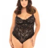 Oh La La Cheri Page Lace Teddy 2 Oh La La Cheri Page Lace Teddy -FOREVER YOUR LINGERIE 51 11053 X PageLaceTeddyBlackFrontPlus