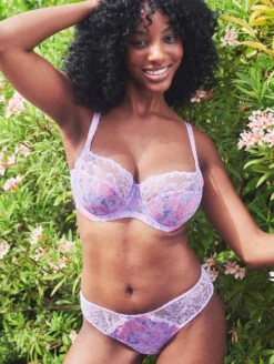 Panache Jasmine Brazilian 9 Panache Jasmine Brazilian -FOREVER YOUR LINGERIE 6951AJasmineBalconnetteBra6953BrazilianBriefBlossomFrontLifestyleEdited