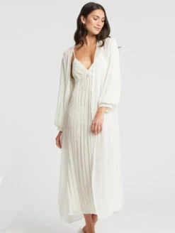 Rya Collection True Love Robe 7 Rya Collection True Love Robe -FOREVER YOUR LINGERIE 703RyaTrueLoveRobeIvoryFrontEditedWithGown