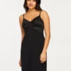 Montelle Modal Bust Support Midi Chemise -FOREVER YOUR LINGERIE 9398MontelleModalMidiChemiseBlackFront