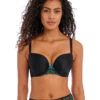 Freya Show Off Moulded Plunge Bra -FOREVER YOUR LINGERIE AA401631PlungeBraBlackFront