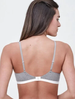 Skarlett Blue Adorned Cotton Bralette 5 Skarlett Blue Adorned Cotton Bralette -FOREVER YOUR LINGERIE AdornedCottonBralette325211HeatherGreyBack