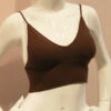 Lilly Longline Ribbed Bralette 1 Lilly Longline Ribbed Bralette -FOREVER YOUR LINGERIE AnemoneLillyLonglineRibbedBraletteDarkBrownXHC008Front