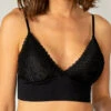 Mya Longline Bralette 1 Mya Longline Bralette -FOREVER YOUR LINGERIE AnemoneMyaLaceLonglineBraletteBlackFT0221Front