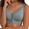 Anita Lynn Zipper Front Close Bra 2 Anita Lynn Zipper Front Close Bra -FOREVER YOUR LINGERIE AnitaLynnZipperFrontClose5738XGreyMelangeFront