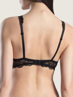 Aubade Danse Des Sens Triangle Plunge Bra 7 Aubade Danse Des Sens Triangle Plunge Bra -FOREVER YOUR LINGERIE AubadeDanseDesSensTriangleBraOG12BlackBack
