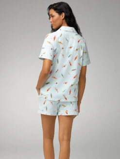 Bed Head Classic Short Sleeve And Shorty PJ Set -FOREVER YOUR LINGERIE BedHeadClassicSSandShortyPJSetRetroSurfBH2427107Back