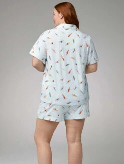 Bed Head Classic Short Sleeve And Shorty PJ Set -FOREVER YOUR LINGERIE BedHeadClassicSSandShortyPJSetRetroSurfBH2427107BackPlus