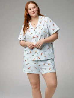 Bed Head Classic Short Sleeve And Shorty PJ Set -FOREVER YOUR LINGERIE BedHeadClassicSSandShortyPJSetRetroSurfBH2427107FrontPlus