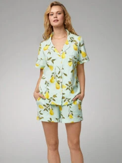 Bed Head Classic Short Sleeve PJ Set 9 Bed Head Classic Short Sleeve PJ Set -FOREVER YOUR LINGERIE BedHeadClassicShortSleevePJSetPearTreeBH2427101Front