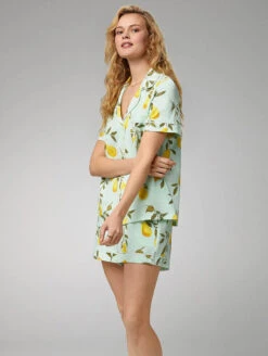 Bed Head Classic Short Sleeve PJ Set 10 Bed Head Classic Short Sleeve PJ Set -FOREVER YOUR LINGERIE BedHeadClassicShortSleevePJSetPearTreeBH2427101Side