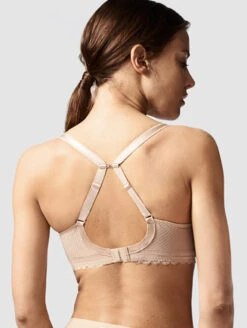 Chantelle Parisian Allure Plunge T-Shirt Bra -FOREVER YOUR LINGERIE C2232AllurePlungeBraLatteBack