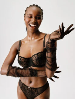 Chantelle Fleurs Demi Bra 14 Chantelle Fleurs Demi Bra -FOREVER YOUR LINGERIE ChantelleFleursDemiBraBlack12M5Fashion