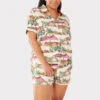 Chelsea Peers Button Up Pajama Set 2 Chelsea Peers Button Up Pajama Set -FOREVER YOUR LINGERIE ChelseaPeersButtonUpPJSetVacationCW2005CCAPFrontPlus