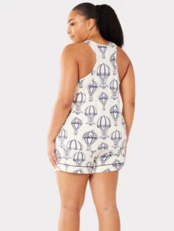 Chelsea Peers PJ Set With Shorts 12 Chelsea Peers PJ Set With Shorts -FOREVER YOUR LINGERIE ChelseaPeersPJSetWithShortsBalloonsCW2132RBALBackPlusFull