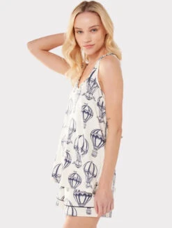 Chelsea Peers PJ Set With Shorts 15 Chelsea Peers PJ Set With Shorts -FOREVER YOUR LINGERIE ChelseaPeersPJSetWithShortsBalloonsCW2132RBALSide