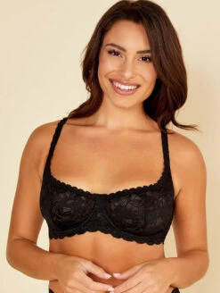 Cosabella Never Say Never Balconette Bra 7 Cosabella Never Say Never Balconette Bra -FOREVER YOUR LINGERIE CosabellaNSNBalconetteBraBlackNEVER1162FrontAlt