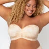 Curvy Couture Strapless Bra 2 Curvy Couture Strapless Bra -FOREVER YOUR LINGERIE CurvyCoutureStraplessBraBombshell1211Front