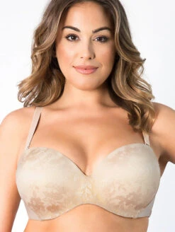 Curvy Couture Strapless Bra 16 Curvy Couture Strapless Bra -FOREVER YOUR LINGERIE CurvyCoutureStraplessBraBombshell1211FrontStrap