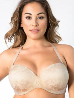 Curvy Couture Strapless Bra 17 Curvy Couture Strapless Bra -FOREVER YOUR LINGERIE CurvyCoutureStraplessBraBombshell1211FrontStrapAlt