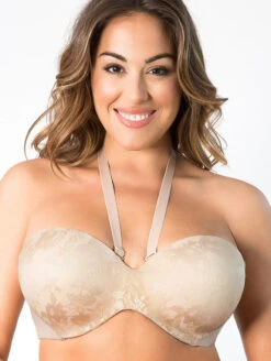 Curvy Couture Strapless Bra 18 Curvy Couture Strapless Bra -FOREVER YOUR LINGERIE CurvyCoutureStraplessBraBombshell1211FrontStrapAlt2