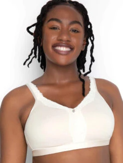 Curvy Couture Wire Free Bra 12 Curvy Couture Wire Free Bra -FOREVER YOUR LINGERIE CurvyCoutureWirelessNatural1010FrontAlt2