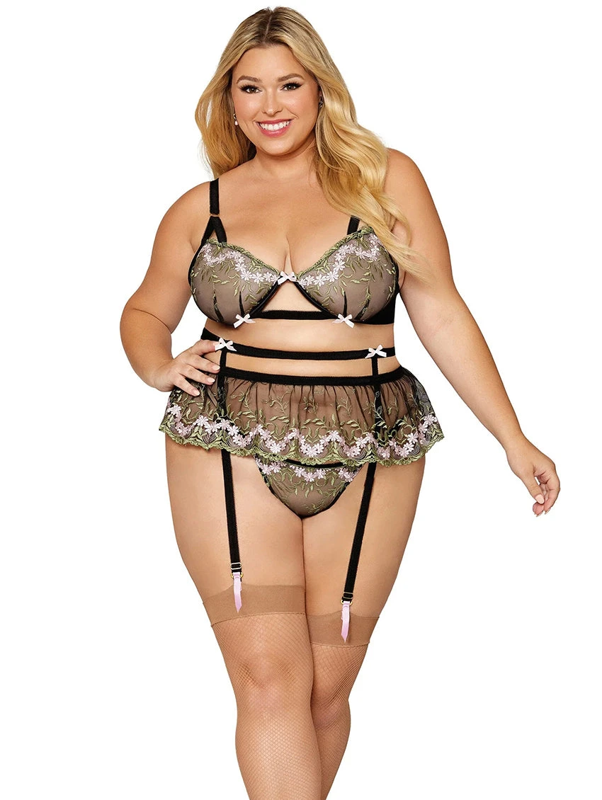 Dreamgirl 3 Piece Embriodered Set 3 Dreamgirl 3 Piece Embriodered Set