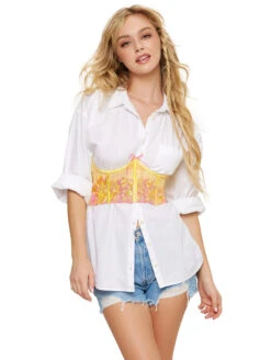 Dreamgirl Mesh Teddy -FOREVER YOUR LINGERIE DreamgirlMeshTeddy12973XCitrusFrontAlt