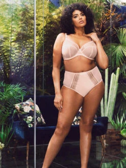 Elomi Matilda Full Brief 11 Elomi Matilda Full Brief -FOREVER YOUR LINGERIE EL8900ElomiMatildaPlungeBraEL8906ElomiMatildaFullBriefPeralBlushFrontLifestyleEdit