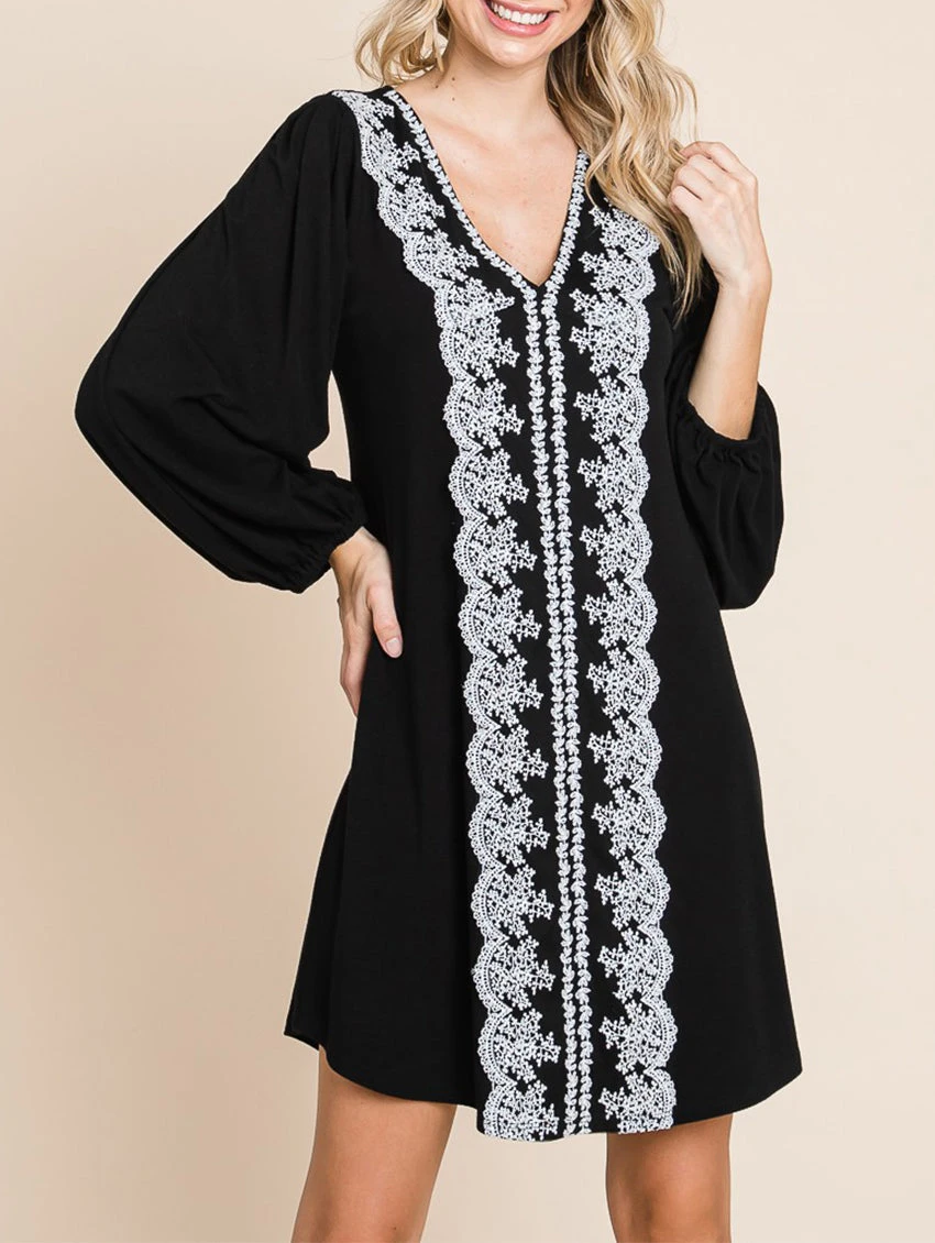 Emerald Hattie V-Neck Lace Dress 2 Emerald Hattie V-Neck Lace Dress