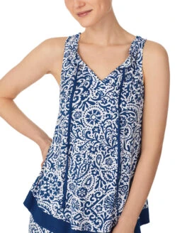 Ellen Tracy Sleeveless PJ Set 10 Ellen Tracy Sleeveless PJ Set -FOREVER YOUR LINGERIE EllenTracyPJSetWBermudaShortsN8525599FrontOpen