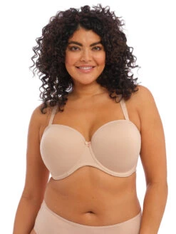 Elomi Strapless Bra 12 Elomi Strapless Bra -FOREVER YOUR LINGERIE ElomiStraplessSaharaEL4300FrontStraps
