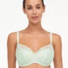 Femilet Marylin Padded Demi Bra 2 Femilet Marylin Padded Demi Bra -FOREVER YOUR LINGERIE FemiletMarylinDemiBra9376GreenLilyFront