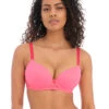 Freya Offbeat Plunge Moulded Bra 1 Freya Offbeat Plunge Moulded Bra -FOREVER YOUR LINGERIE FreyaOffbeatMouldedPlungePinkAA5450Front