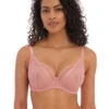 Freya Tailored High Apex Plunge Bra 1 Freya Tailored High Apex Plunge Bra -FOREVER YOUR LINGERIE FreyaTailoredHighApexPlungeBraAshRoseAA401121Front