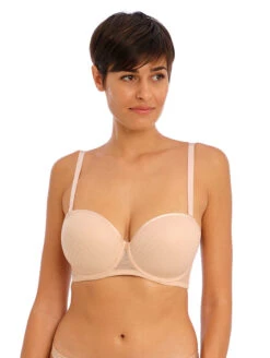 Freya Tailored Moulded Strapless Bra 11 Freya Tailored Moulded Strapless Bra -FOREVER YOUR LINGERIE FreyaTailoredStraplessBraAA401109LatteNaturalFrontAlt