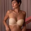 Freya Tailored Moulded Strapless Bra 1 Freya Tailored Moulded Strapless Bra -FOREVER YOUR LINGERIE FreyaTailoredStraplessBraAA401109LatteNaturalLifestyle
