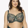 Gaia Justine Bra 2 Gaia Justine Bra -FOREVER YOUR LINGERIE GA BSM 1031JustineBraEmeraldGreenFront